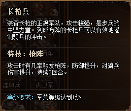 乐都热血三国3兵种详解之长枪兵