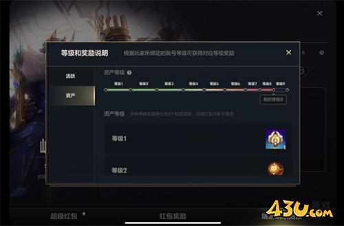 资产等级奖励查看位置介绍
