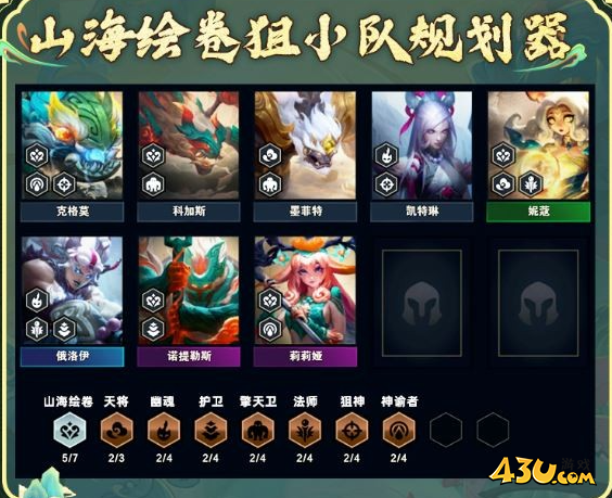 云顶之弈s11山海绘卷狙阵容攻略