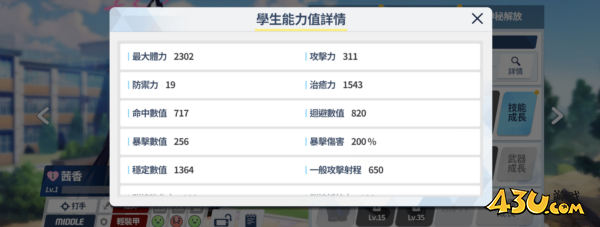 蔚蓝档案茜香角色面板