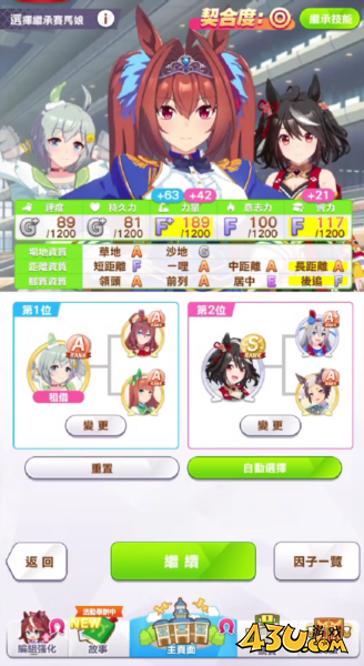 闪耀优俊少女大和赤骥游戏内天赋面板