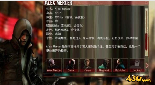 虐杀原形人物介绍