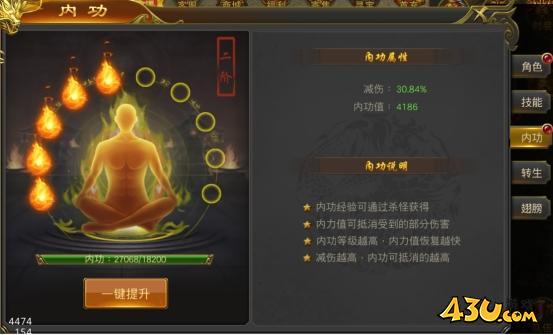 1《征战王权》内功系统怎么玩 内功系统玩法介绍