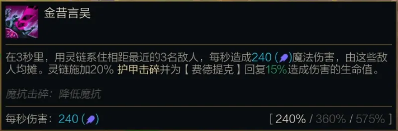 金铲铲之战S14费德提克技能介绍