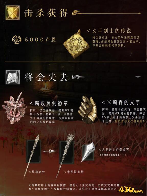 艾尔登法环米莉森支线两个结局奖励介绍