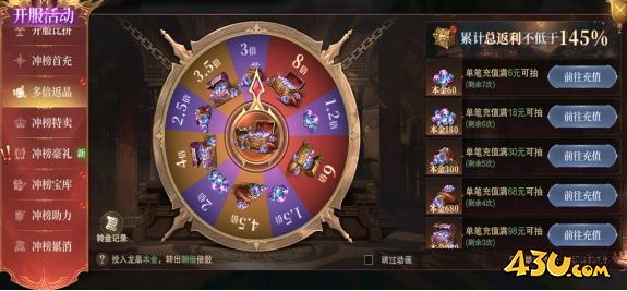 43u《神域纪元》开服活动