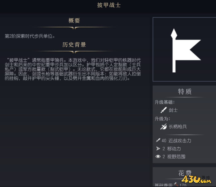 文明7披甲战士有什么用 文明7披甲战士作用介绍