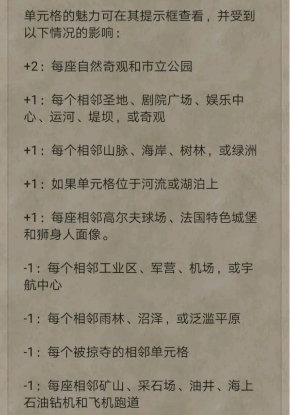 文明6地块魅力值的影响因素 魅力值知识讲解