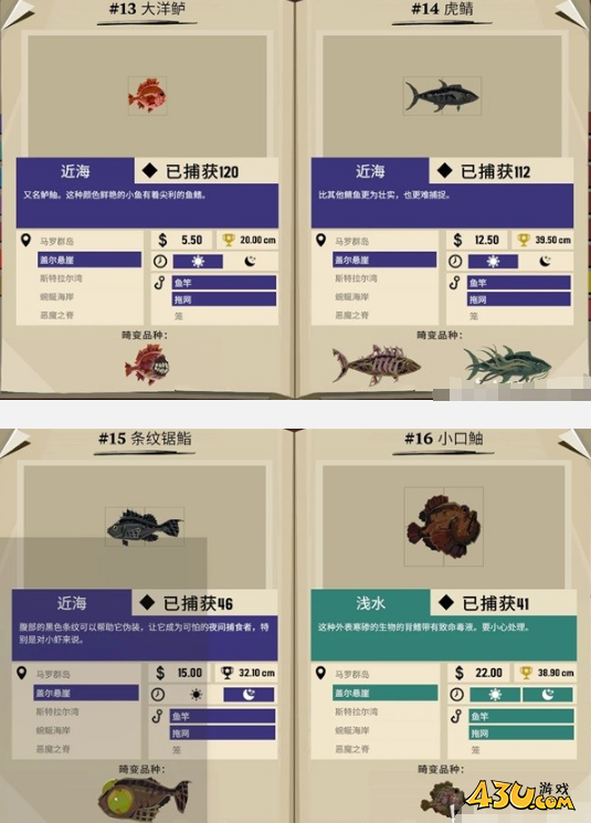 渔帆暗涌盖尔悬崖都有什么鱼盖尔悬崖鱼类图鉴