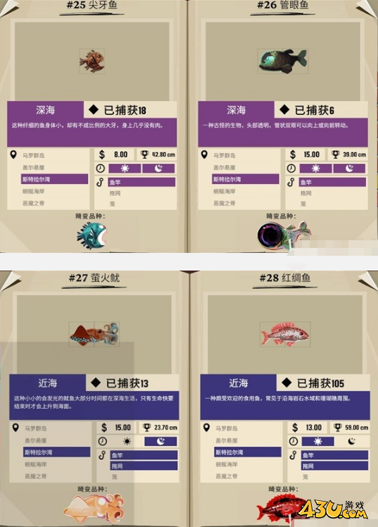 渔帆暗涌斯特拉尔湾都有什么鱼 斯特拉尔湾鱼类图鉴