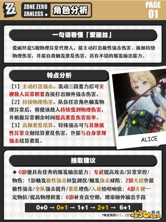 绝区零爱丽丝抽取建议 爱丽丝值得抽吗
