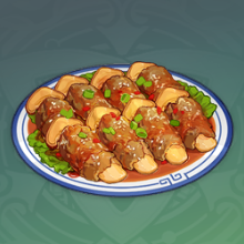 原神松茸酿肉卷是什么食物 原神图鉴介绍