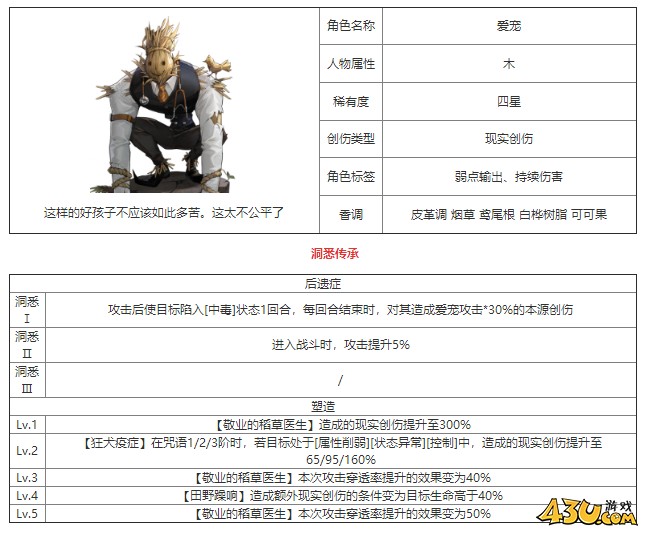 重返未来：1999爱宠什么技能 角色技能介绍