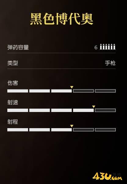 四海兄弟故乡黑色博代奥是什么武器 武器数据图鉴
