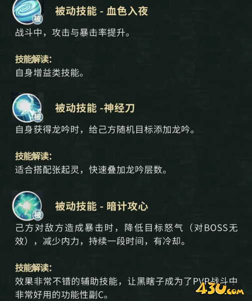 《盗墓笔记》黑瞎子技能技能详解 黑瞎子角色技能介绍 《盗墓笔记》黑瞎子技能技能详解 黑瞎子角色技能介绍