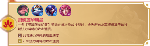 金铲铲之战明昼羁绊什么效果 福星归来羁绊灵魂莲华明昼介绍