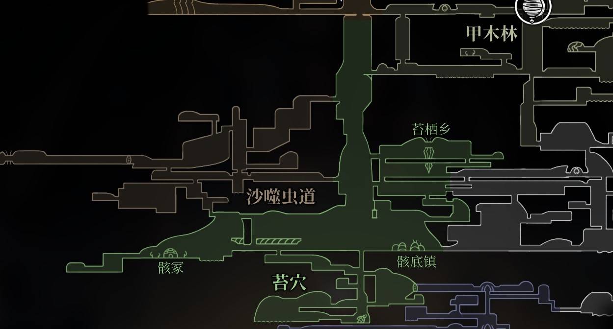 空洞骑士丝之歌苔穴地图一览 隐藏区域及完整地图介绍