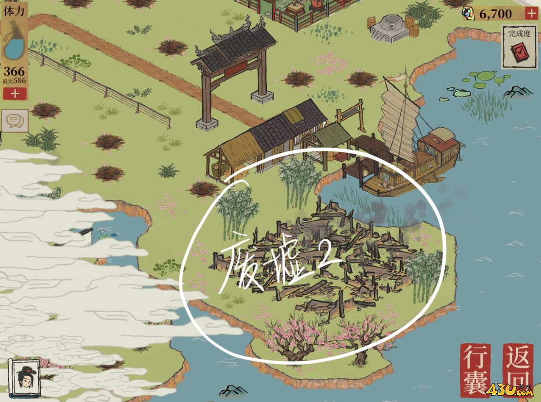 江南百景图桃花坞废墟在哪 桃花坞废墟位置二图文分享